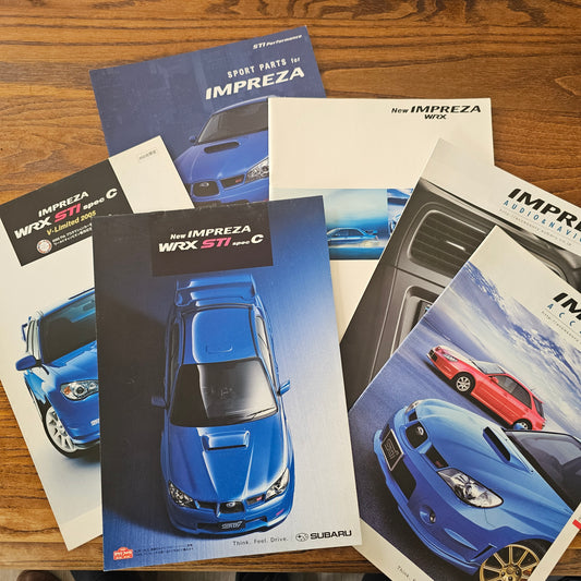 Subaru Hawkeye STI Owners Pack! Ultimate collection of brochures/dealer sheets