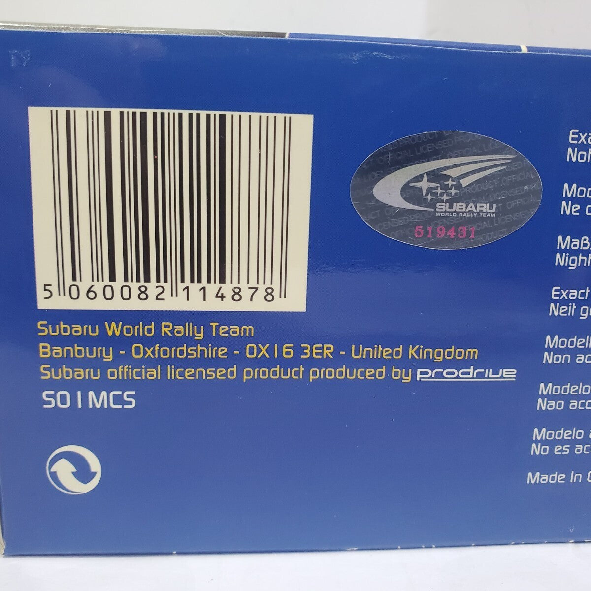1/43 Genuine Prodrive WRC Subaru Impreza WRX STI Model