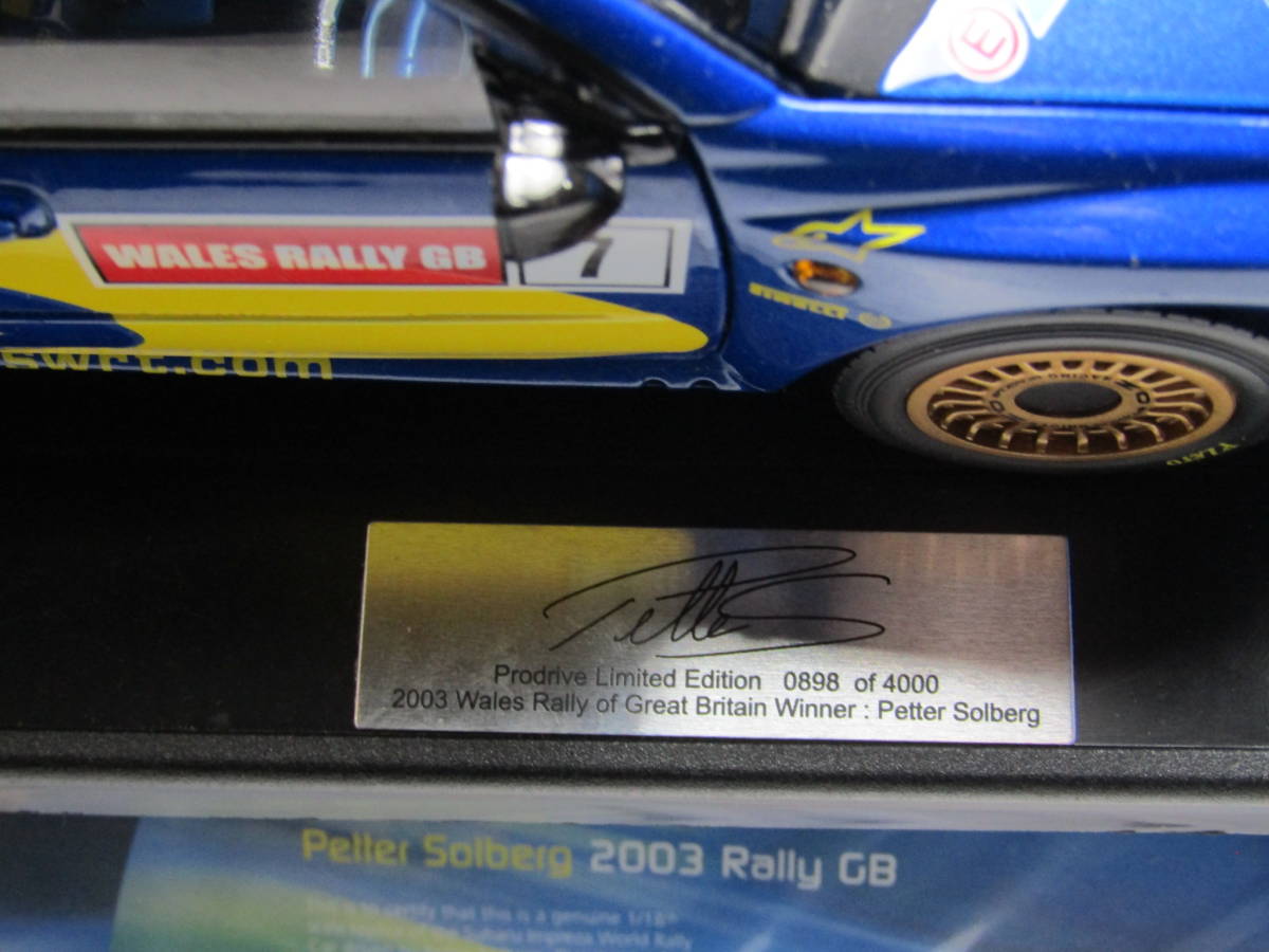 1/18 SWRT Prodrive WRC Car - 2003 Wales Rally GB